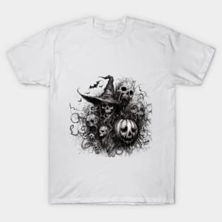 Ghastly Glimpses: Scribbled Spirits T-Shirt